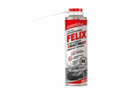 Мастика полимерно-битумная антикоррозионная FELIX 650мл, аэрозоль от Felix Мастика полимерно-битумная антикоррозионная FELIX 650мл, аэрозоль